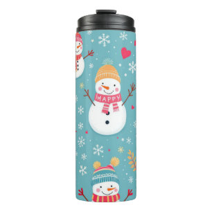Cheerful Snowmen Thermal Tumbler