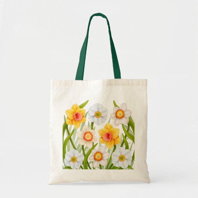 Cheerful Spring Daffodils Tote Bag (Front)
