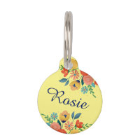 Cheerful Spring Floral Yellow Name