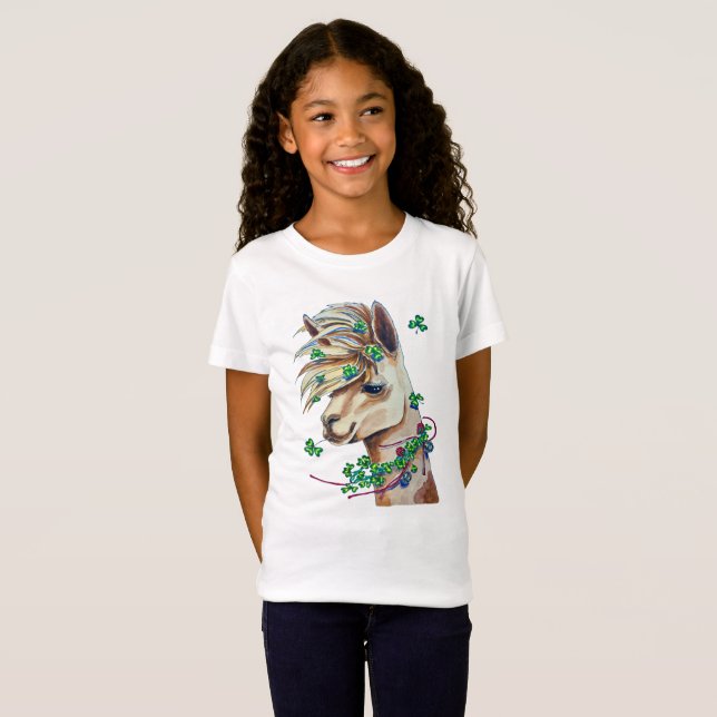 cheerful spring llama T-Shirt (Front Full)