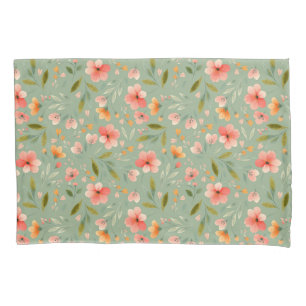 Cheerful Spring Peach Flowers Pillowcase
