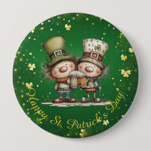 Cheerful St. Patrick’s Day Party Illustration 10 Cm Round Badge