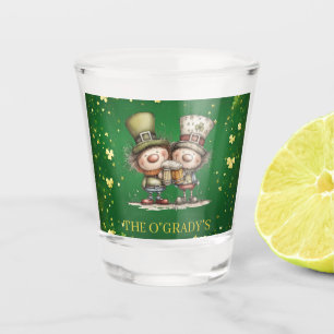 Cheerful St. Patrick’s Day Party Illustration Shot Glass