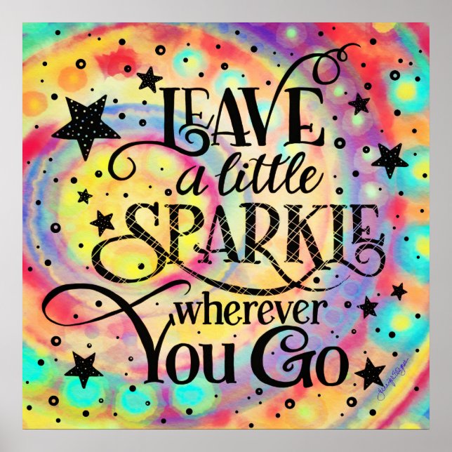 Cheerful Stars Leave a Sparkle Poster (Front)