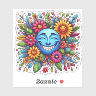 Cheerful Stickers With a Smiling Moon