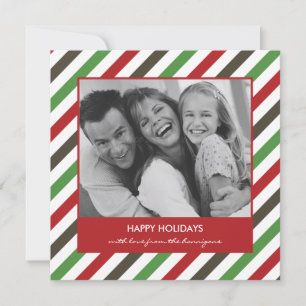 Cheerful Stripe Christmas Card/Holiday Photo Cards