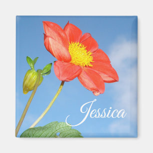 Cheerful Summer Strawberry Blossom Personalised Magnet