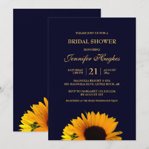 Cheerful Sunflower Bridal Shower Invitation