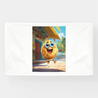 Cheerful Sunflower Character Banner