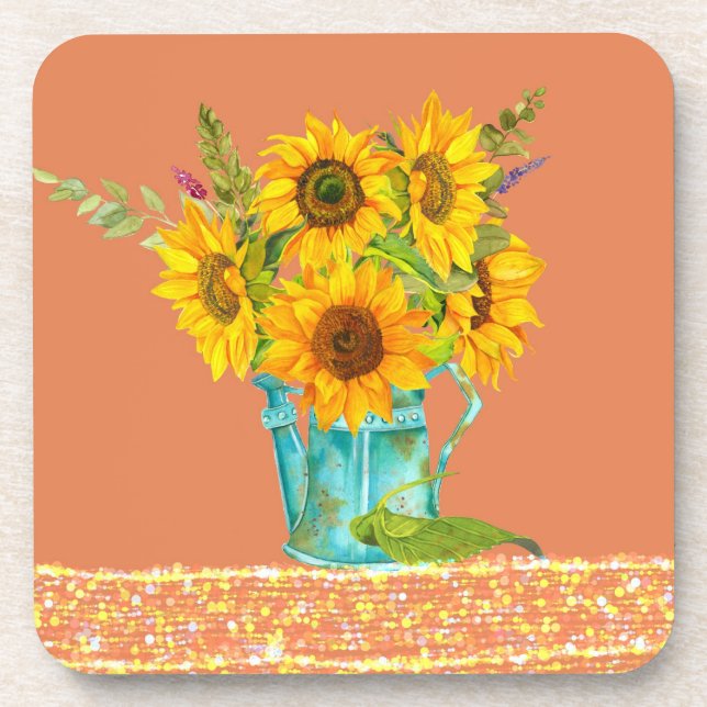 Cheerful Sunflower Coasters (Front)