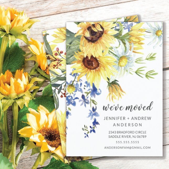 Cheerful Sunflowers Moving Announcement (Creator Uploaded)