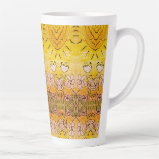 Cheerful-Sunny-Floral Latte Mug