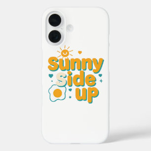 Cheerful "Sunny Side Up" with Egg and Sun iPhone 16 Case