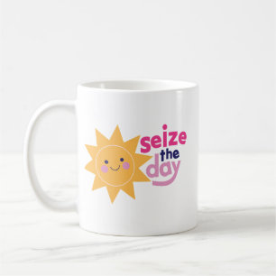 Cheerful Sunshine Motivation Smiling Sun Phrase Coffee Mug