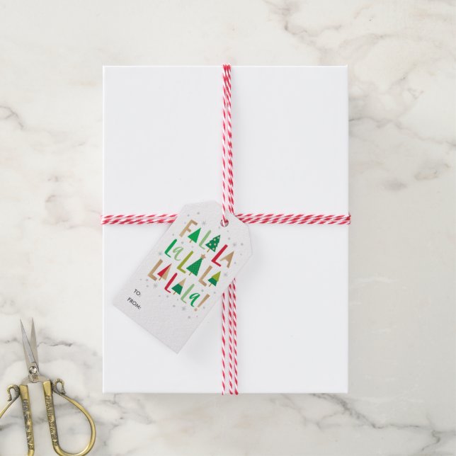 Cheerful Trees Christmas Gift Tags (With Twine)