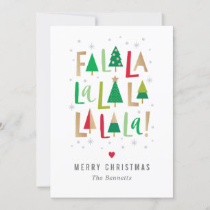 Cheerful Trees Christmas Holiday Photo Card