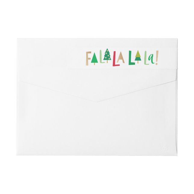 Cheerful Trees EDITABLE COLOR Christmas Wrap Around Label (Back)
