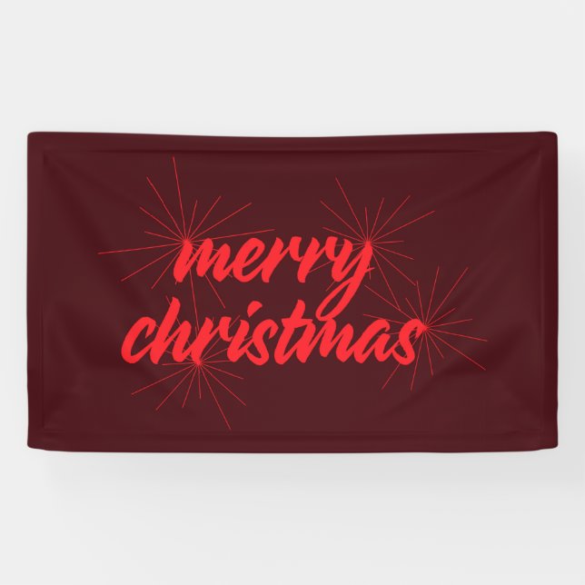 Cheerful, trendy design of "Merry Christmas" Banner (Horizontal)