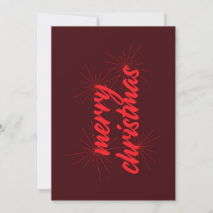 Cheerful, trendy design of "Merry Christmas" Holiday Card