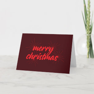 Cheerful, trendy design of "Merry Christmas" Holiday Card