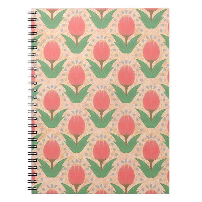 Cheerful Tulips Spiral Photo Notebook (Front)