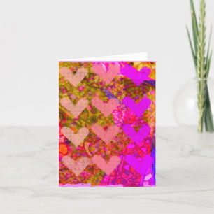 Cheerful Valentine Hearts BLANK Greeting Card