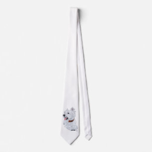 Cheerful West Highland White Terrier Tie