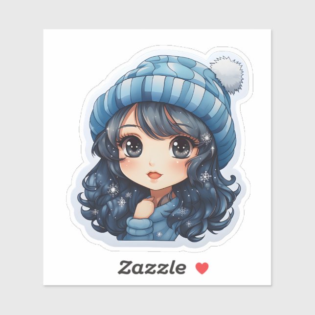 Cheerful Winter Blue Sticker (Sheet)