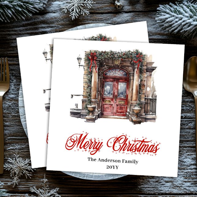 Cheerful winter scene napkin cozy vintage design (Cheerful winter scene napkin cozy vintage design

)