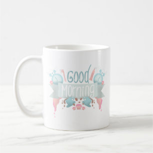 Cheerfull Greet Morning Charming Pastel Custom Coffee Mug