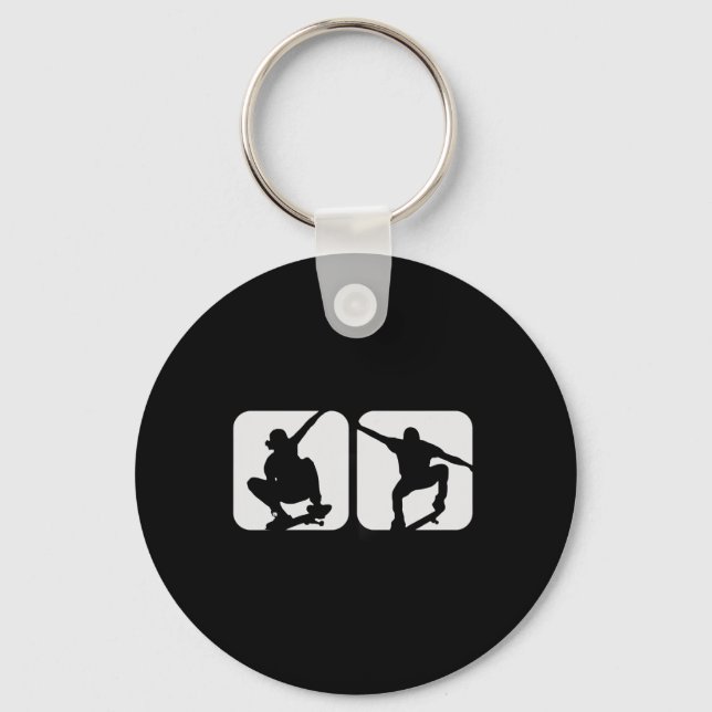 Cheerfully Skateboarding Weekends Quote  Key Ring (Front)