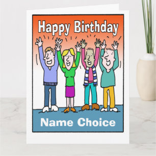 Cheering a Birthday. Add Name to this Birthday Card