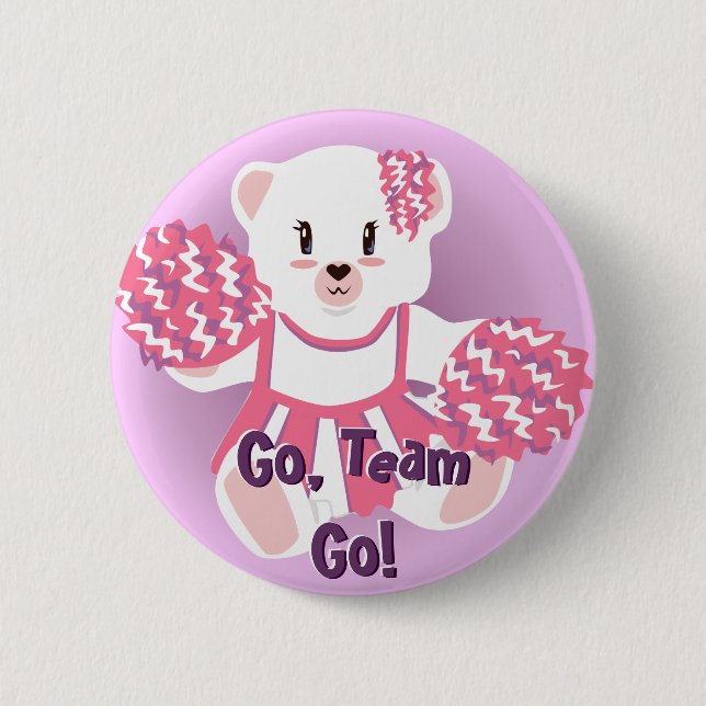 Cheering Bear Button (Front)
