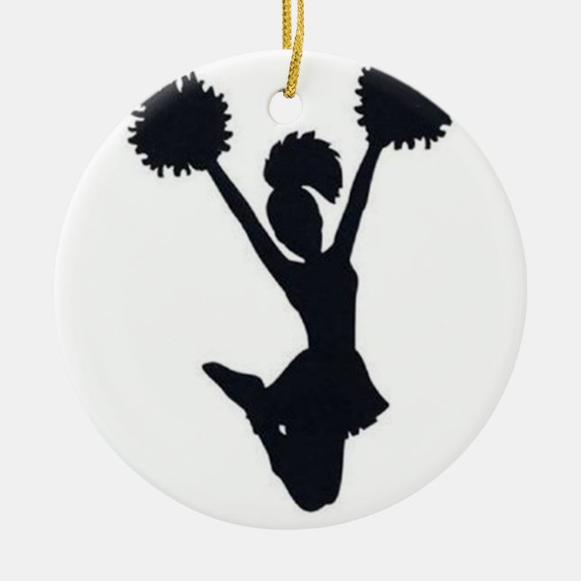 CHEERING CHEERLEADER ORNAMENT (Front)