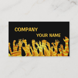 Cheering crowds business card