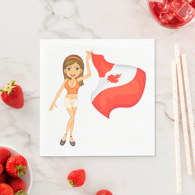 Cheering For Canada Napkins (Creator Uploaded)