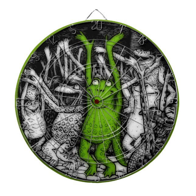 Cheering Frogs Dartboard (Front)