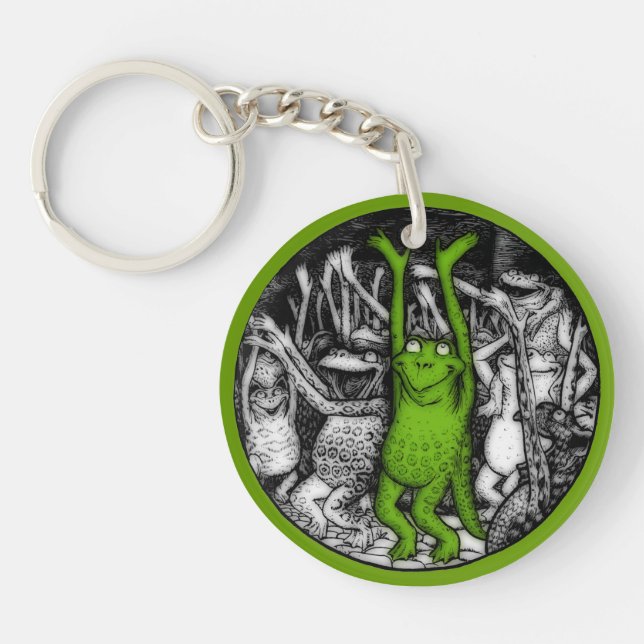 Cheering Frogs Key Ring (Front)