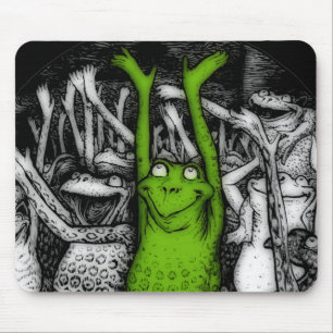 Cheering Frogs Mouse Mat