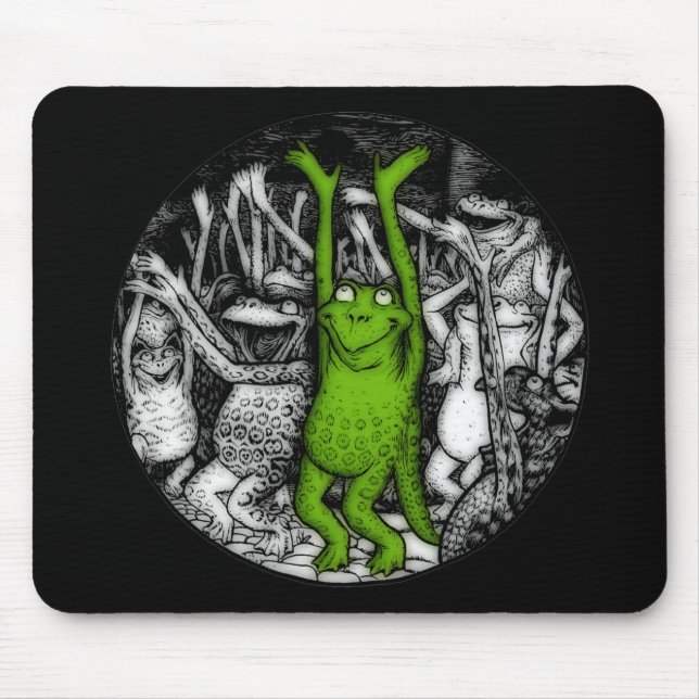 Cheering Frogs Mouse Mat (Front)
