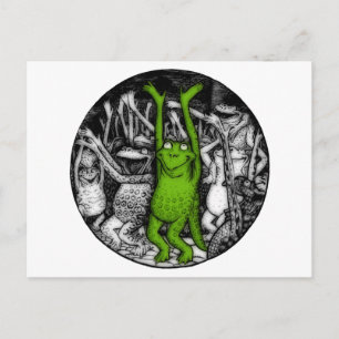 Cheering Frogs Postcard