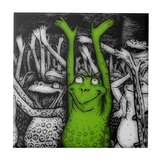 Cheering Frogs Tile (Front)