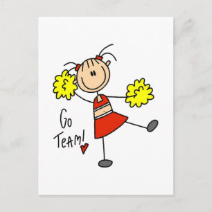 Cheering Go Team Tshirts and Gifts Postcard