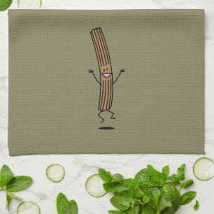 Cheering Jumping Churro Tea Towel