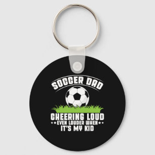 Cheering Loud Even Louder When It’s My Kid Soccer Key Ring