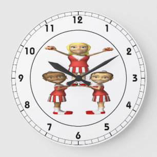 Cheering Pyramid Large Clock