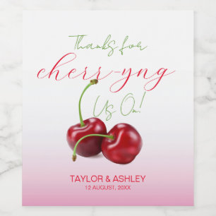 Cheering Us On Cherry Fruit Wine Label