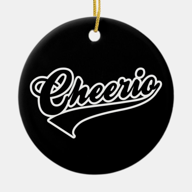 Cheerio Ceramic Tree Decoration (Front)