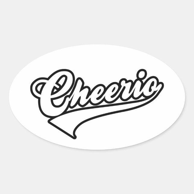 Cheerio Oval Sticker (Front)