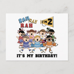 Cheerleader 2nd Birthday Tshirts and Gifts Postcard